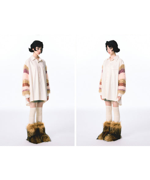 Knit Sleeve Blouse